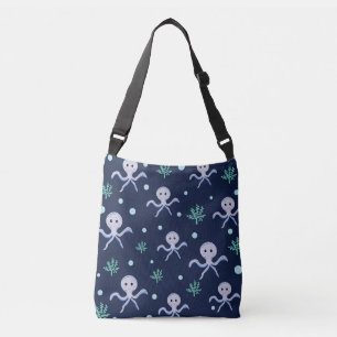 Octopus under the sea kids pattern crossbody bag