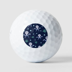 Octopus under the sea kids pattern golf balls