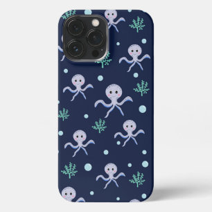 Octopus under the sea kids pattern iPhone 13 pro max case