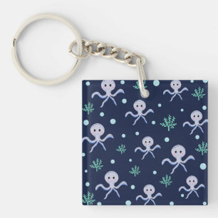Octopus under the sea kids pattern key ring