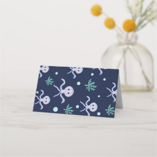 Octopus under the sea kids pattern loyalty card
