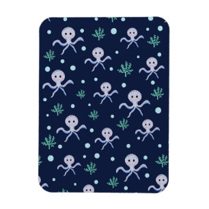 Octopus under the sea kids pattern magnet