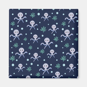 Octopus under the sea kids pattern magnet