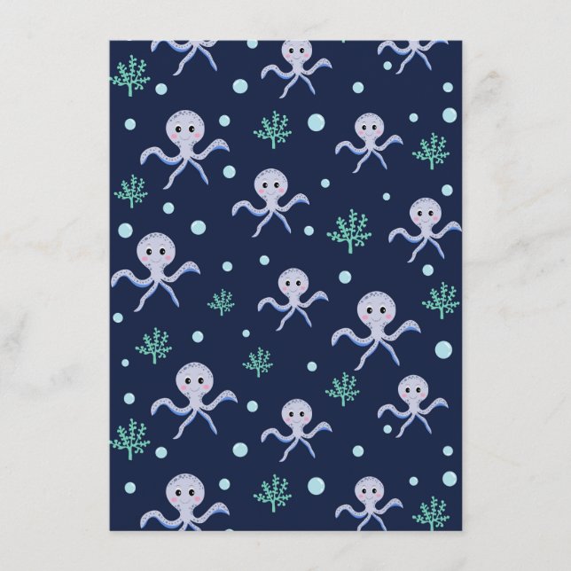 Octopus under the sea kids pattern menu (Front)