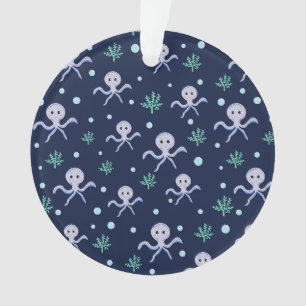 Octopus under the sea kids pattern ornament