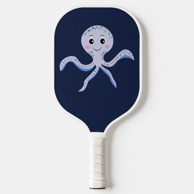Octopus under the sea kids pattern pickleball paddle (Front)
