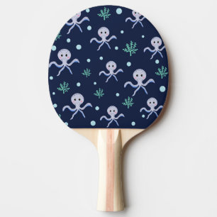 Octopus under the sea kids pattern ping pong paddle