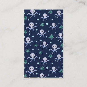 Octopus under the sea kids pattern place card