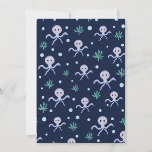 Octopus under the sea kids pattern save the date