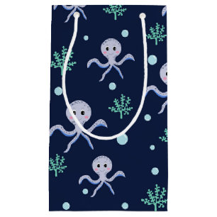 Octopus under the sea kids pattern small gift bag