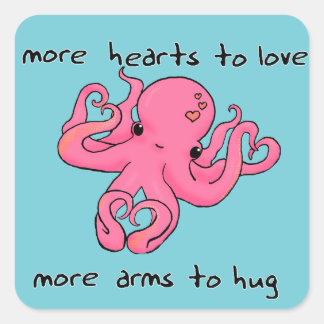 Octopus Valentine's Day sticker Valentines