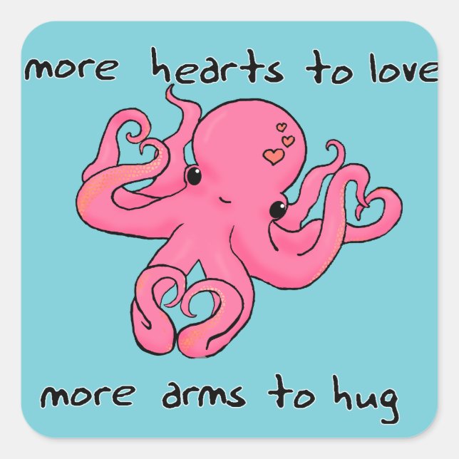 Octopus Valentine's Day sticker Valentines (Front)