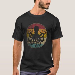 Octopus -Vintage Distressed Retro Silhouette 60s 7 T-Shirt