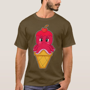 Octopus Waffle ice cream Cherry T-Shirt