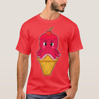 Octopus Waffle ice cream Cherry T-Shirt