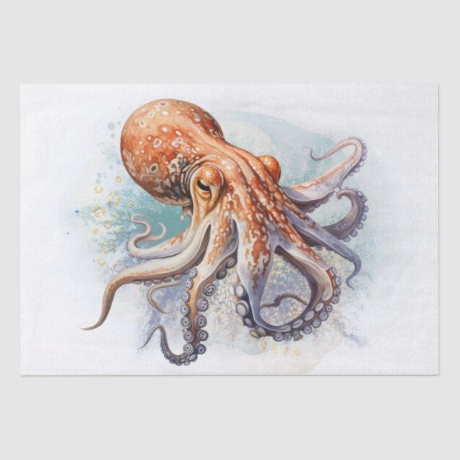 Octopus Watercolor Tissue Paper (Front)