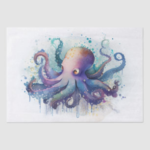 Octopus Watercolor Tissue Paper