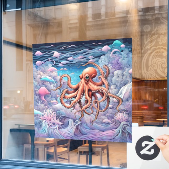 Octopus Window Cling (Cafe Window)