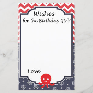 Octopus Wishes for the birthday girl game