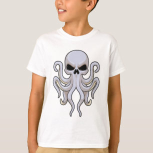 Octopus with 8 Arms & Skull T-Shirt