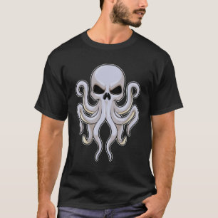 Octopus with 8 Arms & Skull T-Shirt