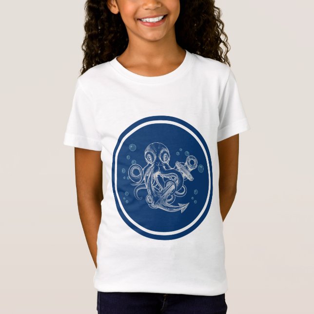Octopus with Anchor T-Shirt (Front)