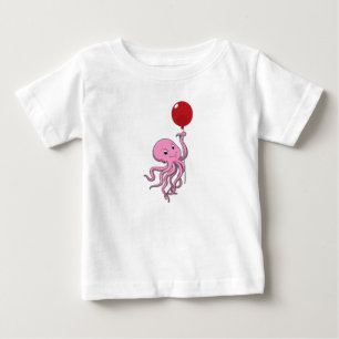 Octopus with Balloon Baby T-Shirt