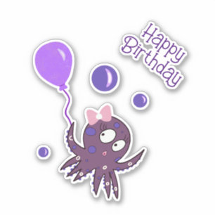 Octopus with balloons