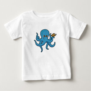 Octopus with Book Baby T-Shirt