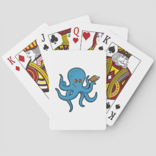 Octopus with Book Playing Cards