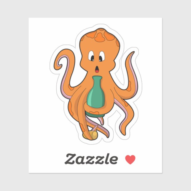 Octopus with Bottle.PNG (Sheet)