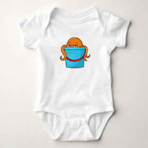 Octopus with Bucket Baby Bodysuit