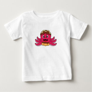 Octopus with Cake Baby T-Shirt
