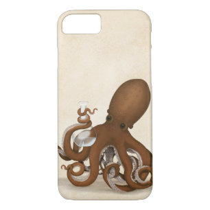 Octopus With Chemistry Flask Steampunk Science Fan iPhone 8/7 Case
