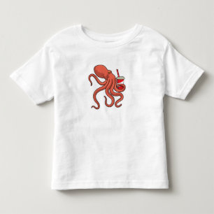 Octopus with Drink Toddler T-Shirt