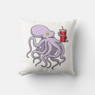 Octopus with Drinking mug Cushion