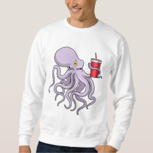 Octopus with Drinking mug Sweatshirt