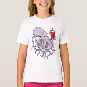 Octopus with Drinking mug T-Shirt