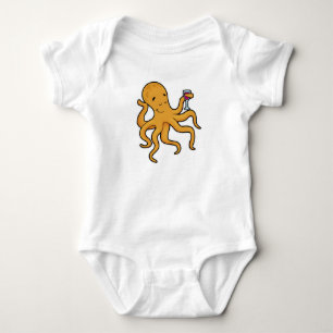 Octopus with Glass of Juice Baby Bodysuit