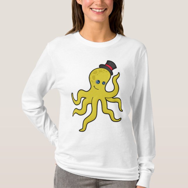 Octopus with Hat T-Shirt (Front)