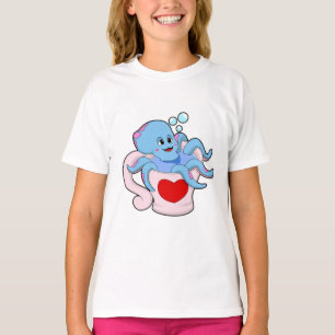 Octopus with Heart Cup.PNG T-Shirt