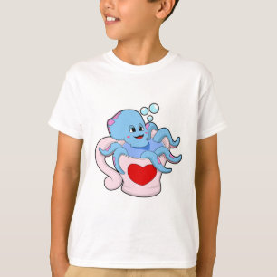 Octopus with Heart Cup.PNG T-Shirt