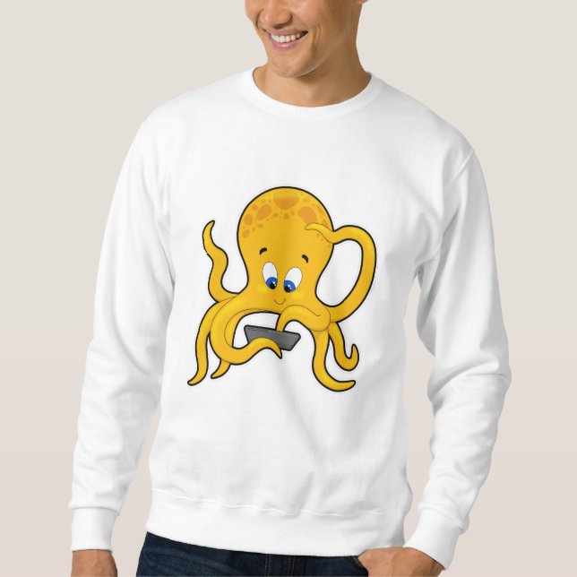 Octopus with Laptop Sweatshirt (Front)