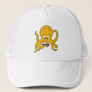 Octopus with Laptop Trucker Hat