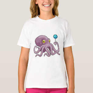 Octopus with Lollipop T-Shirt