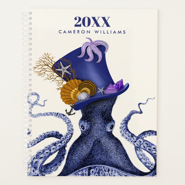 Octopus with Nautical Hat Planner (Front)