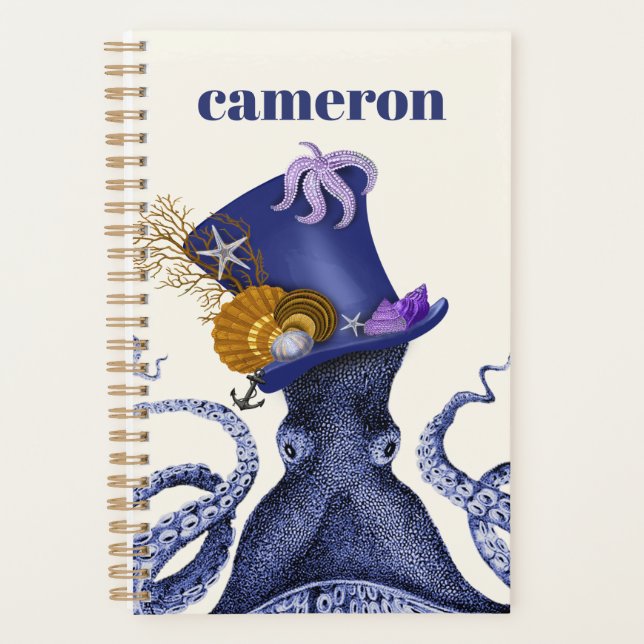 Octopus with Nautical Hat Planner (Front)