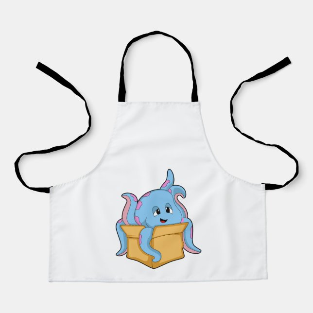 Octopus with Packet.PNG Apron (Front)