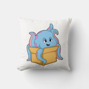 Octopus with Packet.PNG Cushion