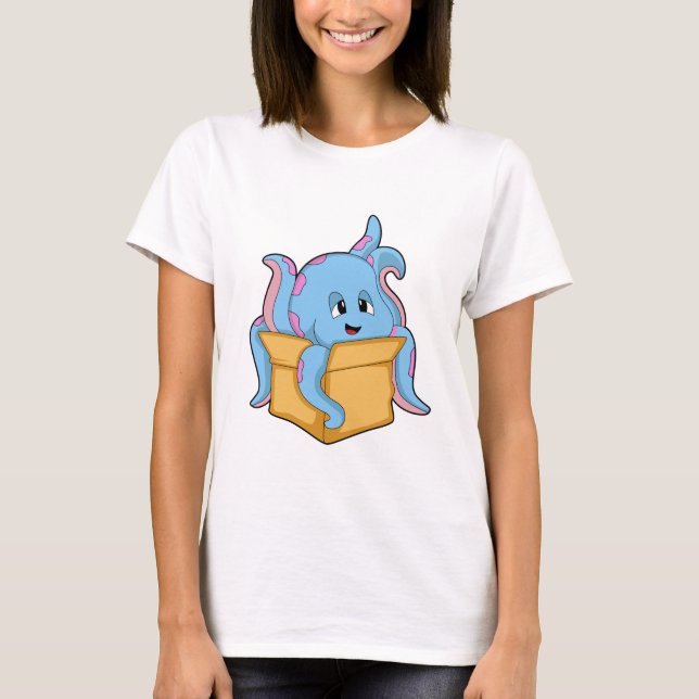Octopus with Packet.PNG T-Shirt (Front)